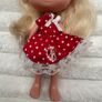 Mini doll I love Minnie Famosa Disney blonde dress red approx. 16 cm. Used Please see pictures Image 4