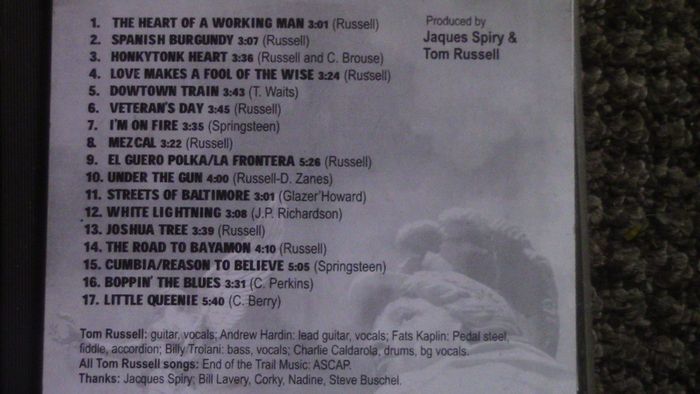 Tom Russell Band - Lost Angels of Lyon: Live 1989, Lyon, France CD