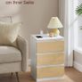 Bedside Table with Power Strip 3 Drawers 2 AC Outlets Image 4
