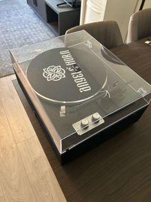 ANGELS HORN Vinyl Record Player, Bluetooth HiFi Turntable Built in Speakers