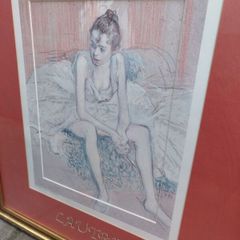 Framed Toulouse Lautrec Dancer Print