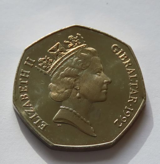 Christmas 50p Gibraltar 1992 fifty pence Santa Claus BUNC low mintage