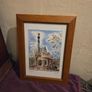 Barcelona Parque Guell Lithograph framed Image 9