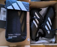 football boots and shin guards kids junior brand new 25e for both
