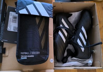 football boots and shin guards kids junior brand new 25e for both