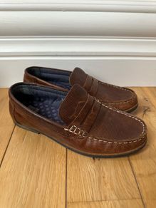Brown Leather River Island Boys Shoe