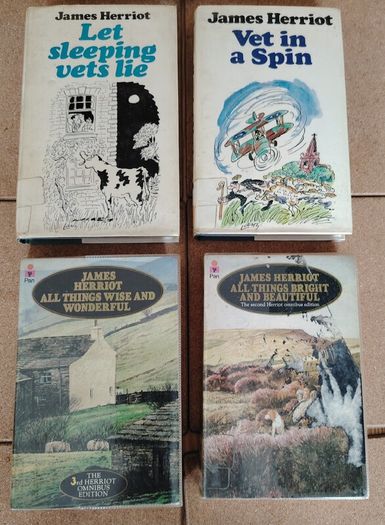 Vintage James Herriot 4-Book Collection (Inc. 1977 1st Edition) - Ex-Library