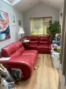 Free of Charge Red Leather Couch