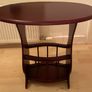 Vintage 1970's mahogany oval occasional table with magazine storage Image 4