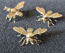 3 brass bees. Solid brass.