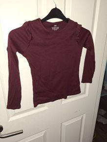 Burgundy girls top
