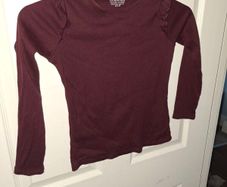 Burgundy girls top