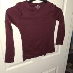 Burgundy girls top