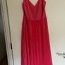 Coral Oasis pleated slip dress with lace over top Image 5