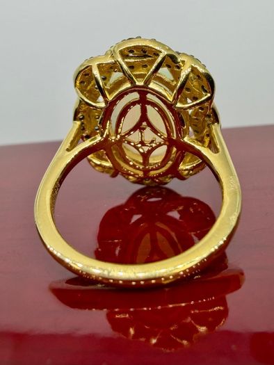 Diamond  Halo Statement Ring