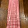 Large Red & Blue Plaid Oilcloth Roll Lot  Approx. 75m Image 2