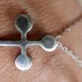 Vintage Sterling Silver 925 Heraldic Cross Pendant Necklace 5,6g length 16" Image 5