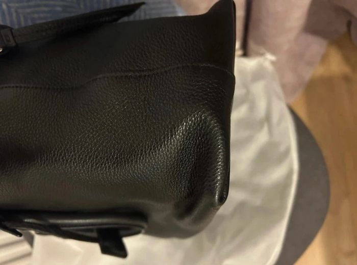Prada black leather tote