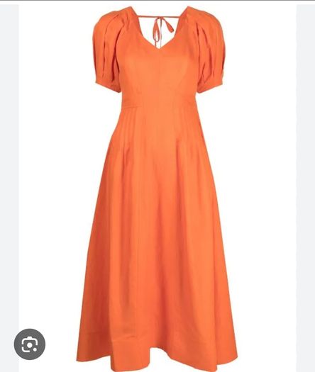 Opalz fit&flare puff sleeve midi dress