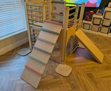 Childs indoor climbing frame with slide