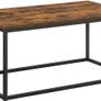 Coffee table, living room table, coffee table with steel frame, 100 x 55 x 45 cm, simple structure, industrial design, vintage brown-black Image 5