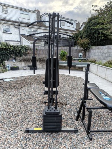 weights machine and bench