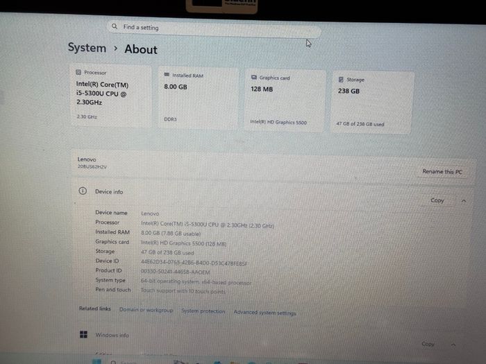 Lenovo ThinkPad T450 i5-5300U 8GB 256GB