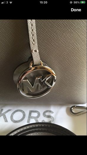Michael Kors Leather Grey Satchel
