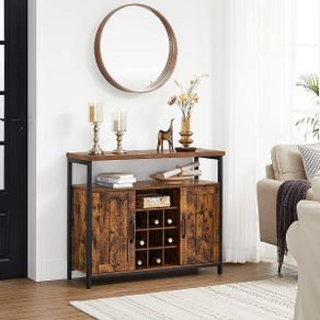 New Vintage Display Cabinet With Wine Rack - FREE P&P