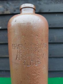 Antique Stoneware Dutch Gin Bottle.