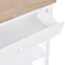 Console Table, 3-tier Hallway Table with Drawer and 2 Open Shelves, Retro Entry Table for Shoe Storage, White Image 7
