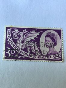 1958 British 3d stamp - 6th British Commonwealth Games