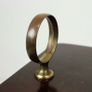 Vintage Italian Mahogany  Brass Magazine Rack attributed to Ico Parisi 1950s Image 8