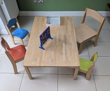 Kids Table + 4 Chairs (Different Heights) - Ideal for Siblings / Playroom