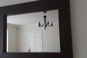 Large Leather  Framed Mirror