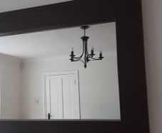 Large Leather  Framed Mirror