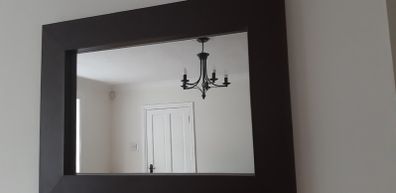 Large Leather  Framed Mirror