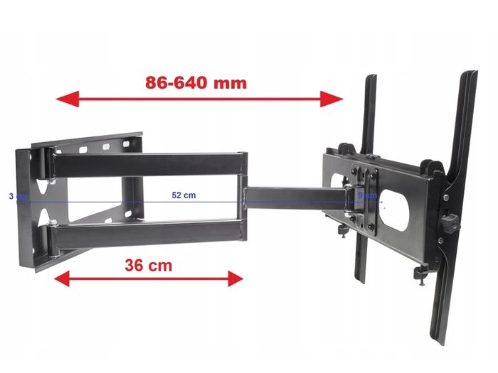 Tv Wall Mount Bracket Tilt Swivel Full Motion 32-63"