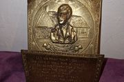 Vintage brass Robert Burns Letter Holder