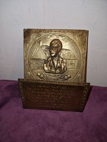 Vintage brass Robert Burns Letter Holder