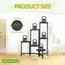 6 Tier Plant Stand Indoor Tall, Corner Metal Tiered Plant Stands Outdoor for Multiple Plants, Folding Iron Flower Display Holders Rack Shelf, Black Image 2