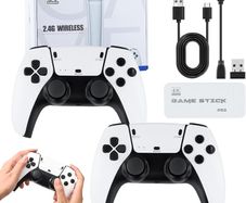2.4G Dual Wireless Controllers Games Console Video Game Stick TV 4K HDMI Output