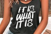 Grey Sleeves Tank Top size S