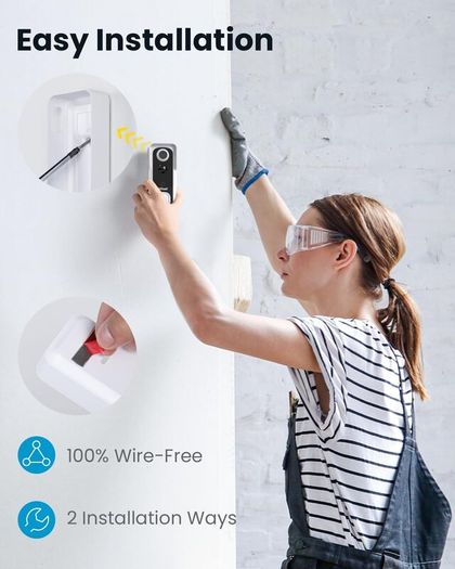 ieGeek Wire Free Wireless FHD 1080P Smart Video Doorbell - No Subscription Required - Brand New