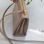 VINTAGE Stuart Weitzman beige leather with gold bar crossbody flap bag Image 6