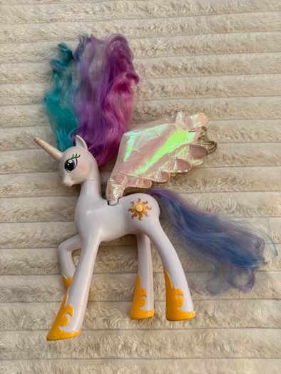 My Little Pony G4 Talking Princess Celestia speaks Polish approx. 21 cm. Used Plesae see photos
