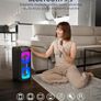 Machine for Adults with 2 Wireless Microphones, Portable Bluetooth Speaker PA System with Dicso Lights for Big Pary, Stage Subwoofers, Outdoor, for Family, Music Lover Image 7