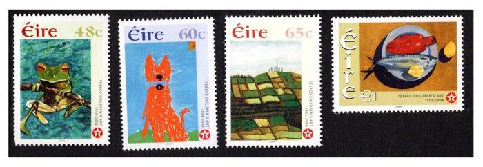 2004 Ireland Celebrating 50 Years of Children's Art (1955-2004) Commemorative Stamps Mint Never Hinged (MNH)