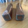 Antique Copper Shell Case Vases Pair Image 3