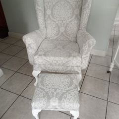 Queen Ann Chair & Footstool